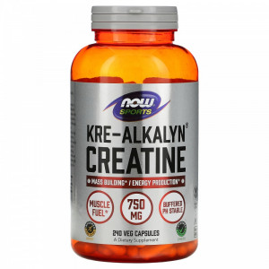 Креатин креалкалин Now Foods Kre-Alkalyn Creatine 750 мг 240 капсул