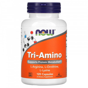 Аргинин, орнитин и лизин Now Foods Tri-Amino 120 капсул