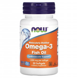 Омега 3 Now Foods Omega-3 Fish Oil Softgels 30 капсул