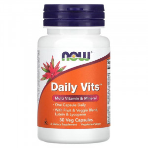 Мультивитамины Now Foods Daily Vits 30 капсул