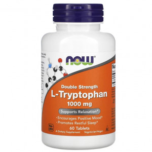 L-триптофан Now Foods L-Tryptophan 1000 мг 60 таблеток