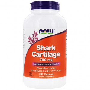 Акулий хрящ Now Foods Shark Cartilage 750 мг 300 капсул