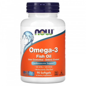 Омега 3 Now Foods Omega-3 Fish Oil Softgels 90 капсул