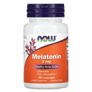 Мелатонин + B6 Now Foods Melatonin 3 мг Lozenges 90 пастилок