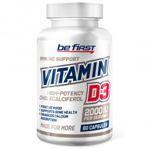 Витамин D3 Be First Vitamin D3 2000 IU 60 капсул