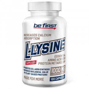 L-лизин Be First L-Lysine 1000 мг 120 капсул