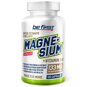 Магний Be First Magnesium Chelate + B6 120 капсул