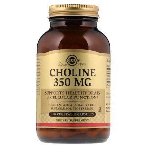 Холин Solgar Choline 350 мг 100 капсул