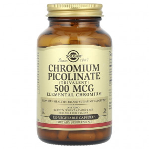 Пиколинат хрома Solgar Chromium Picolinate 500 мкг 120 капсул