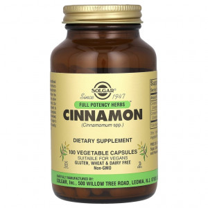 Корица Solgar Cinnamon 100 капсул