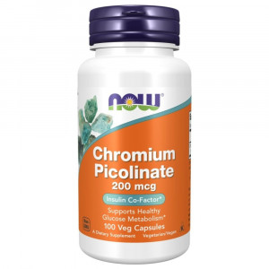 Пиколинат хрома Now Foods Chromium Picolinate 200 мкг 100 капсул