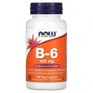 Витамин B6 Now Foods Vitamin B-6 100 мг 100 капсул