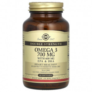 Омега 3 Solgar Omega 3 700 мг Double Strength Softgels 60 капсул
