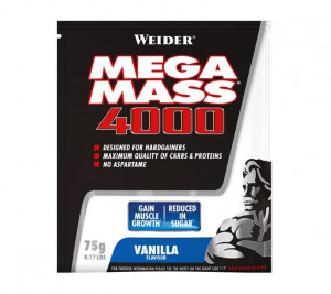 Пробник гейнер Weider Mega Mass 4000 75 грамм