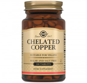 Хелатная медь Solgar Chelated Copper 100 таблеток