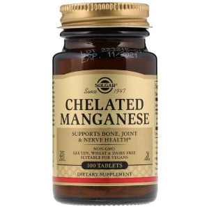 Solgar Chelated Manganese 100 таблеток