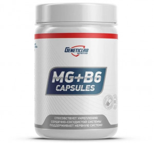 Магний с витамином B6 GeneticLab Nutrition Mg + B6 Capsules 60 капсул