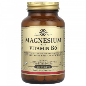 Магний с витамином B6 Solgar Magnesium with Vitamin B6 250 таблеток
