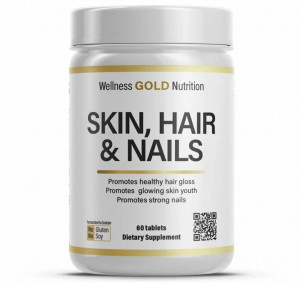Витамины для кожи, волос и ногтей Wellness Gold Nutrition Skin, Hair and Nails 60 таблеток