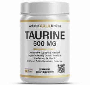 Таурин Wellness Gold Nutrition Taurine 500 мг 60 капсул