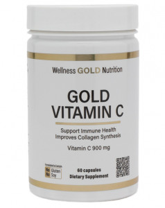 Витамин C Wellness Gold Nutrition Gold Vitamin C 900 мг 60 капсул