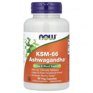Ашваганда Now Foods KSM-66 Ashwagandha 600 мг 90 капсул
