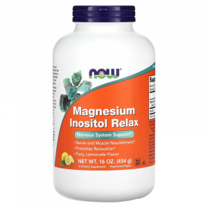 Магний и инозитол Now Foods Magnesium Inositol Relax Powder 454 грамма
