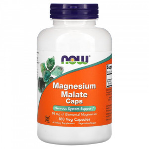 Магний малат Now Foods Magnesium Malate Caps 180 капсул