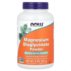 Магния хелат бисглицинат Now Foods Magnesium Bisglycinate Powder 227 грамм
