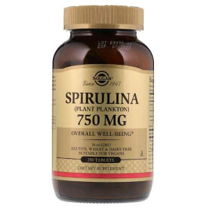 Спирулина Solgar Spirulina 750 мг Tablets 250 таблеток