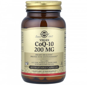 Вегетарианский коэнзим Q10 Solgar Vegan CoQ-10 200 мг 60 капсул