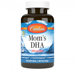 ДГК Carlson Labs Mom's DHA 500 мг Softgels 60 капсул