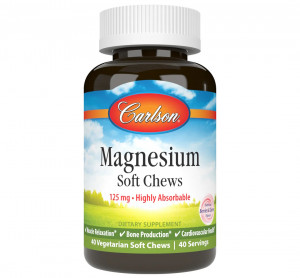 Магний цитрат Carlson Labs Magnesium Soft Chews 125 мг 40 жевательных пастилок