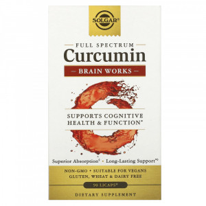 Куркумин Solgar Full Spectrum Curcumin Brain Works 90 капсул