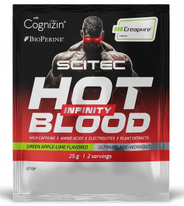 Пробник предтреник Scitec Nutrition Hot Blood Infinity 25 грамм 2 порции