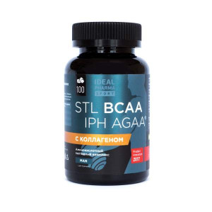 БЦАА STL BCAA IPH AGAA с коллагеном, для мужчин 100 таблеток