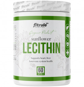 Подсолнечный лецитин Fitrule Sunflower Lecithin 1000 мг Softgels 60 капсул