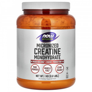 Креатин моногидрат Now Foods Micronized Creatine Monohydrate 1000 грамм