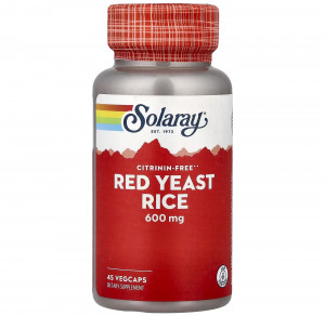 Красный дрожжевой рис Solaray Red Yeast Rice 600 мг 45 капсул