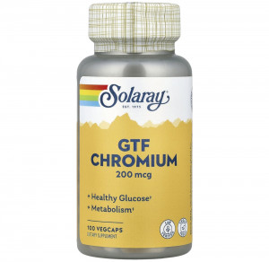 Хром Solaray GTF Chromium 200 мкг 100 капсул