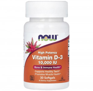 Витамин D3 Now Foods Vitamin D-3 10.000 IU Softgels 30 капсул