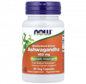 Ашваганда Now Foods Ashwagandha 450 мг 30 капсул