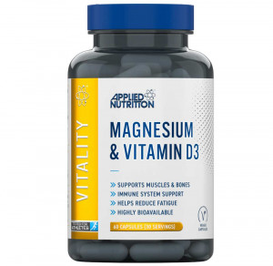 Магний и витамин D3 Applied Nutrition Magnesium Vitamin D3 60 капсул