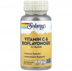 Витамин C Solaray Vitamin C Bioflavonoids 1:1 Ratio 100 капсул