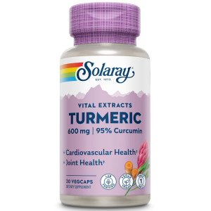 Куркума Solaray Turmeric 600 мг 95% Curcumin 30 капсул
