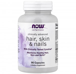 Витамины для ногтей, волос и кожи Now Foods Hair, Skin & Nails 90 капсул