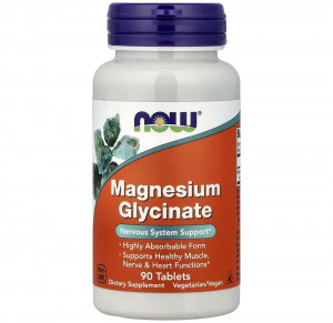 Магний глицинат Now Foods Magnesium Glycinate 90 таблеток