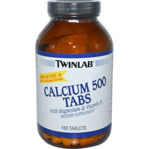 Кальций, магний и витамин D3 Twinlab Calcium 500 Tabs 180 таблеток