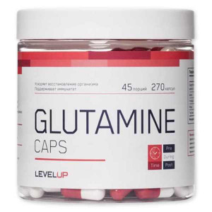 Глютамин Level Up Glutamine Caps 270 капсул