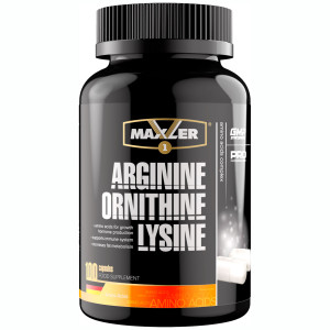 Аргинин, орнитин и лизин Maxler Arginine Ornithine Lysine 100 капсул